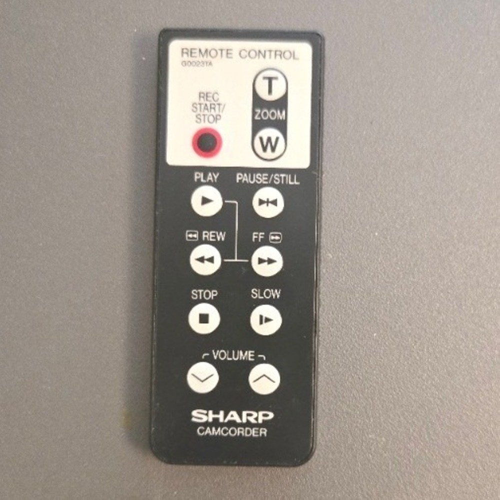 Vintage Sharp G0023TA Camcorder Remote Control (Made in Japan)